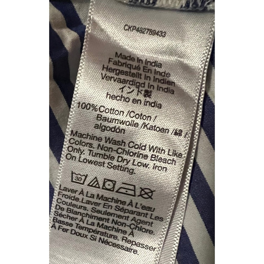 Madewell Striped Tie Waist A-Line Midi Skirt Career Casual Chic Size 6 - Picture 2 of 6